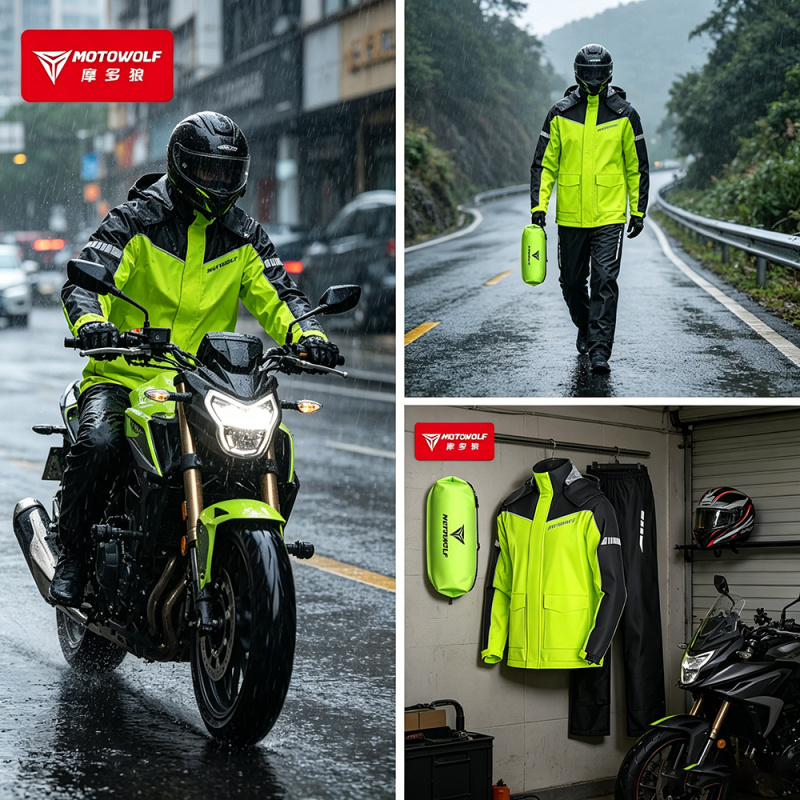 Motorcycle Gear Mens - Accesorios Impermeables para Motocicleta MOTOWOLF, Traje